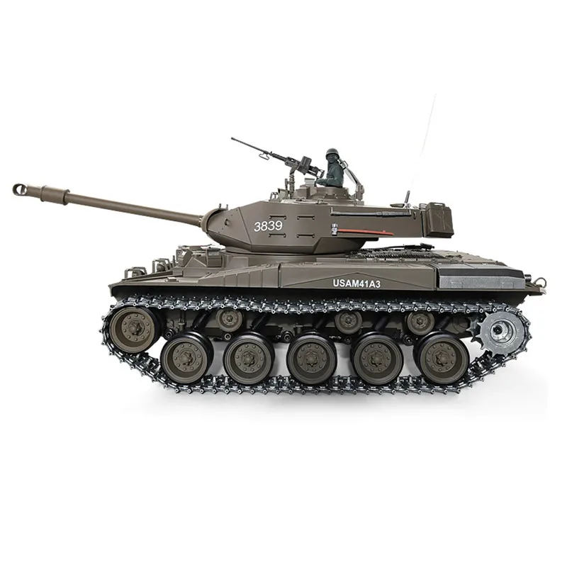 

Heng Long 1:16 RC Tank 3839-1 2.4Ghz U.S. M41A3 Military War Radio Control Car Metal Track 6.0 Version Vehicles Model Kids Toys