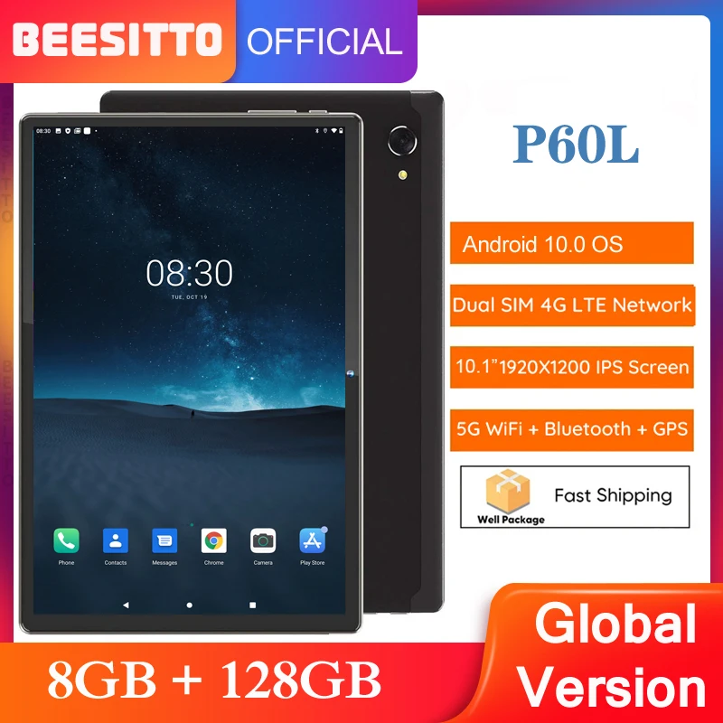 

Планшет на Android 10,1, восемь ядер, экран 10,0 дюйма, 128 ГГц