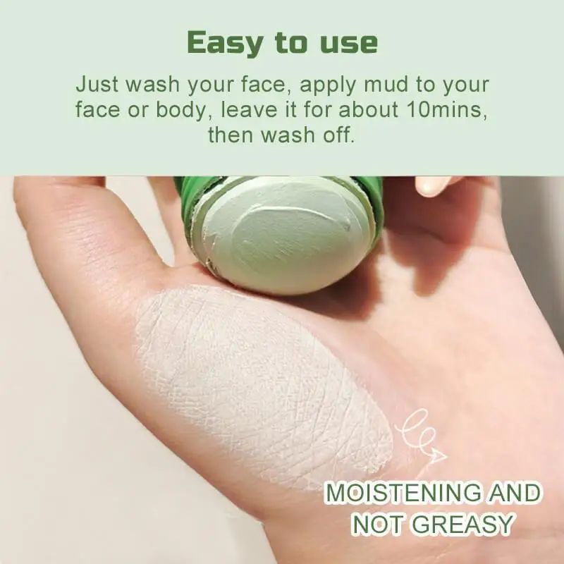 

1PC Poreless Deep Cleanse Mask Stick Natural Ingredients Moisturizing Control Oil Green Tea Solid Cleansing Face Mask Stick