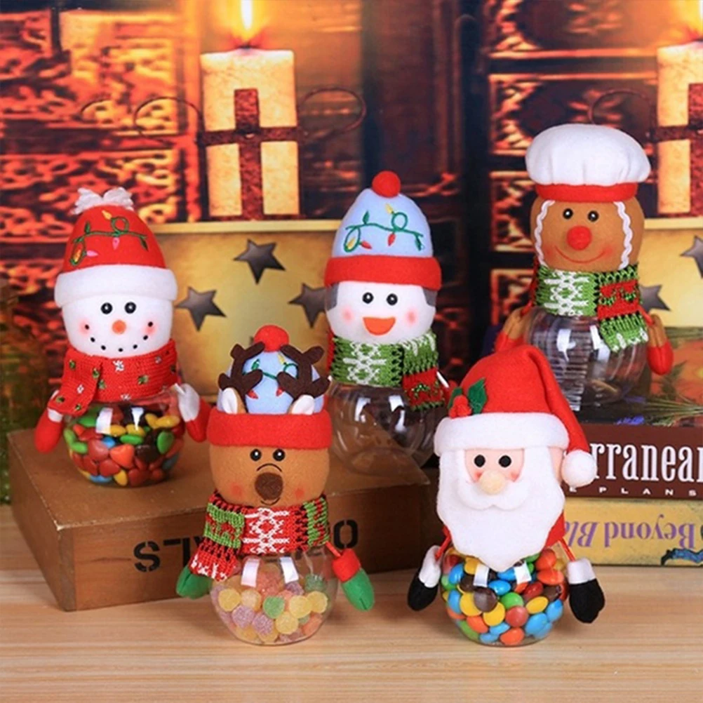 Детская Милая Рождественская бутылка для хранения конфет может декоративный