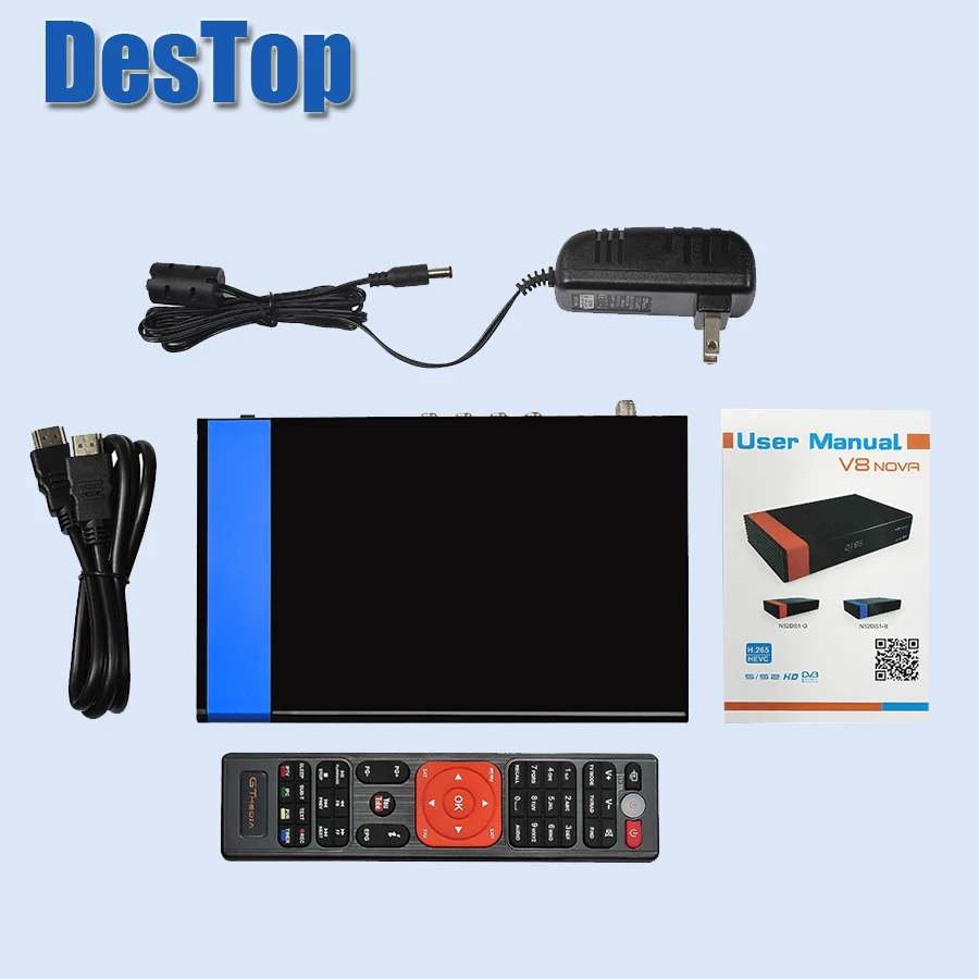 Gtmedia V8 NOVA Blue поддержка H.265 better freesat super V9 set top boxDVB S2 спутниковый ресивер Builtin