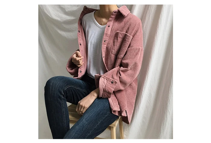 Gentillove новые Harajuku вельветовые куртки женские зимние осенние пальто размера плюс женские Топы Куртки одноцветная одежда