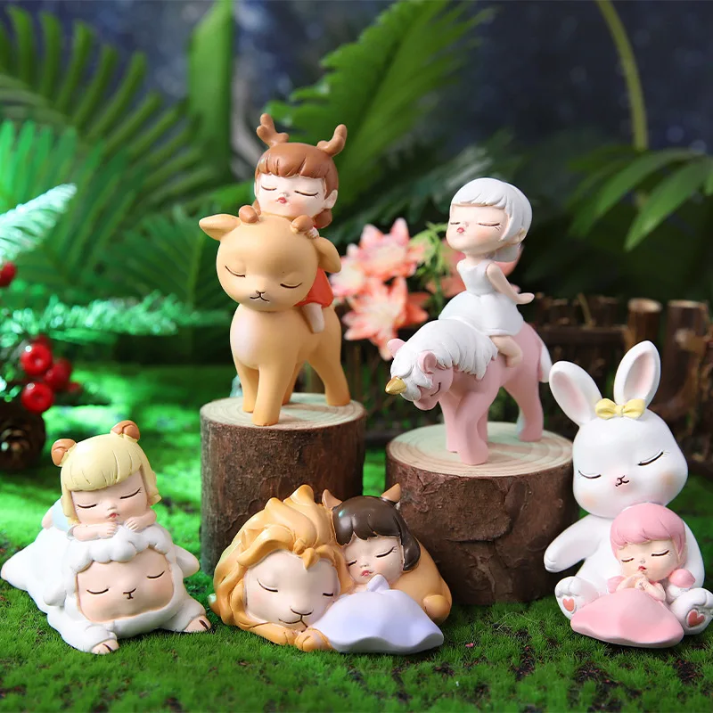 

Lovely Elf Resin Statues Sculptures Car Interior Kawaii Room Decor Resin Toys DIY Cake Party Decoration Model Figurine Kids Gift