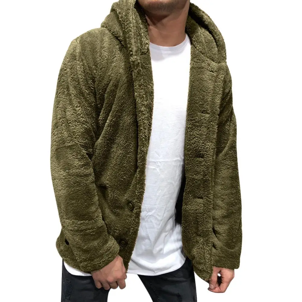 Горячая Зимняя Теплая мужская зимняя Толстая Толстовка с капюшоном пушистая