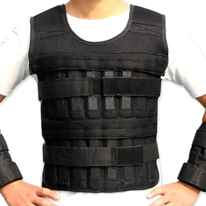 35 кг77lbs пустой вес жилет Боксерский Тренировочный Регулируемый хвостовик запястья обертывания Бег упражнения Кроссфит Swat загрузка веса жилет