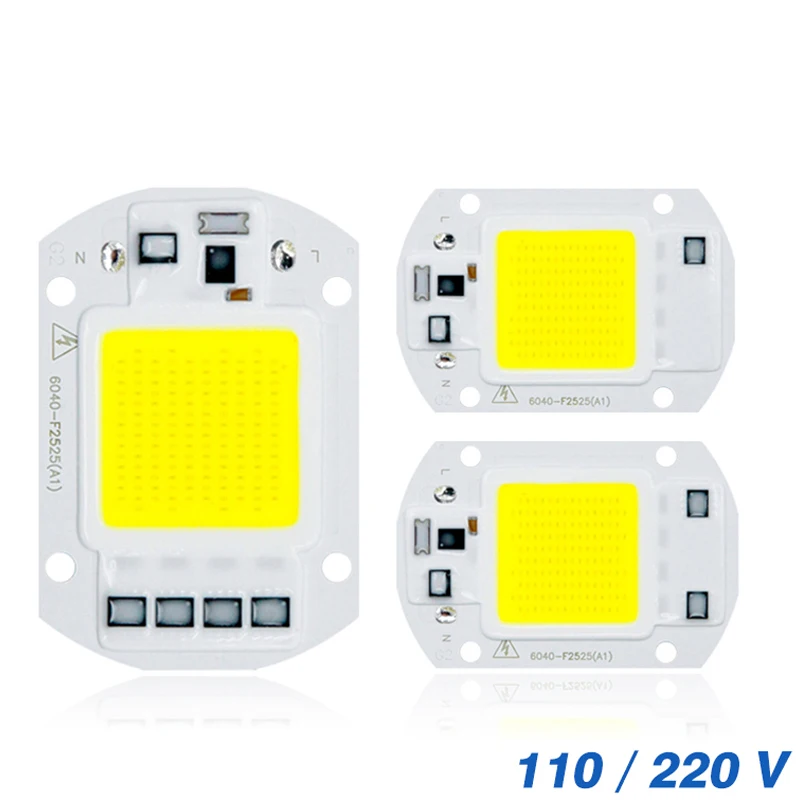 COB светодиодный чип-диод 50W 110V 220V 30W 20W 10W умная ИС(интеграционная схема) подходит для DIY открытый светодиодный прожектор светильник не нужен драйвер