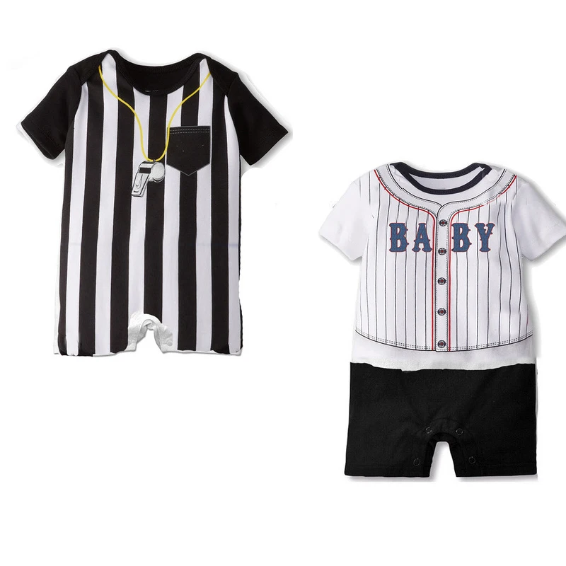 Clearance Sale Summer Baby Boy Rompers Short Sleeve Football Toddler Clothes Newborn Boys Sport Clothing Set Infant Jumpsuits |