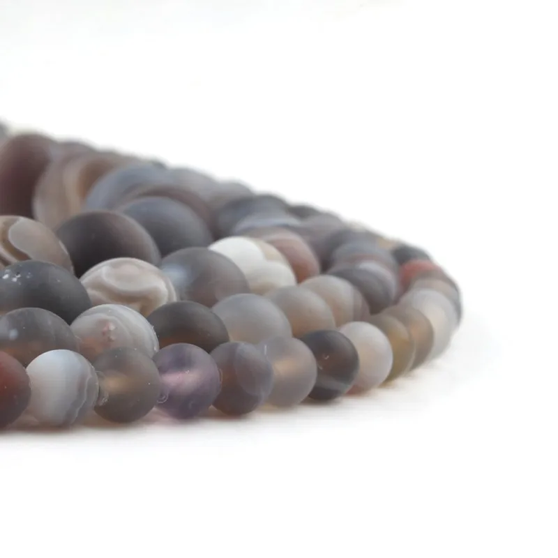 Круглые бусины из 100% натурального матового агата 6/8/10/12 мм Сардоникс для