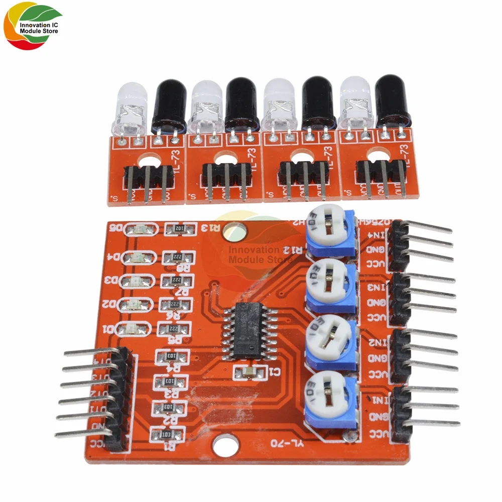 Четырехсторонний 4-канальный инфракрасный детектор линия отслеживания модуль