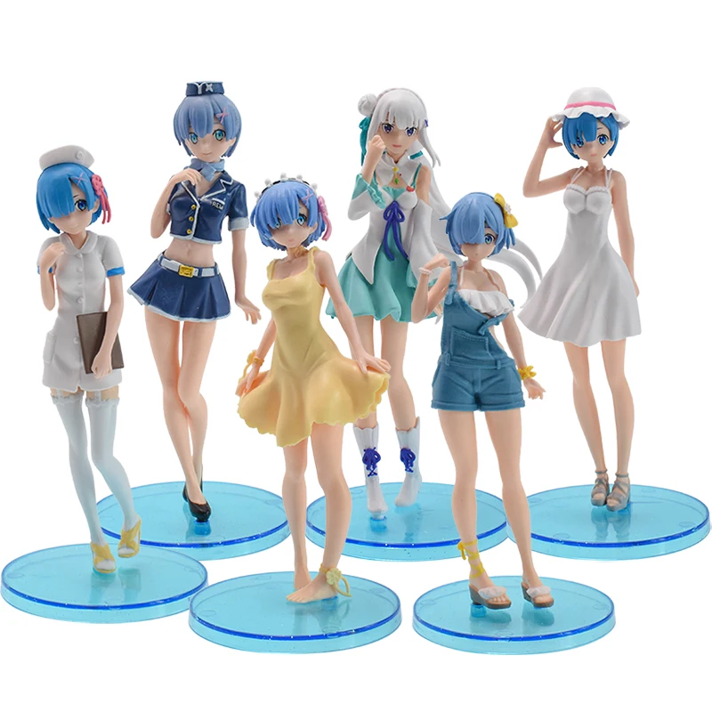 Экшн-фигурки аниме Re: жизнь в другом мире от нуля Rem Ram купальники на лямках