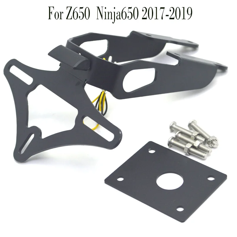 

Для Kawasaki Z650 Z 650 Ninja650 2017-2019 держатель номерного знака мотоцикла лицензионный кронштейн ХВОСТ Tidy Fender Eliminator