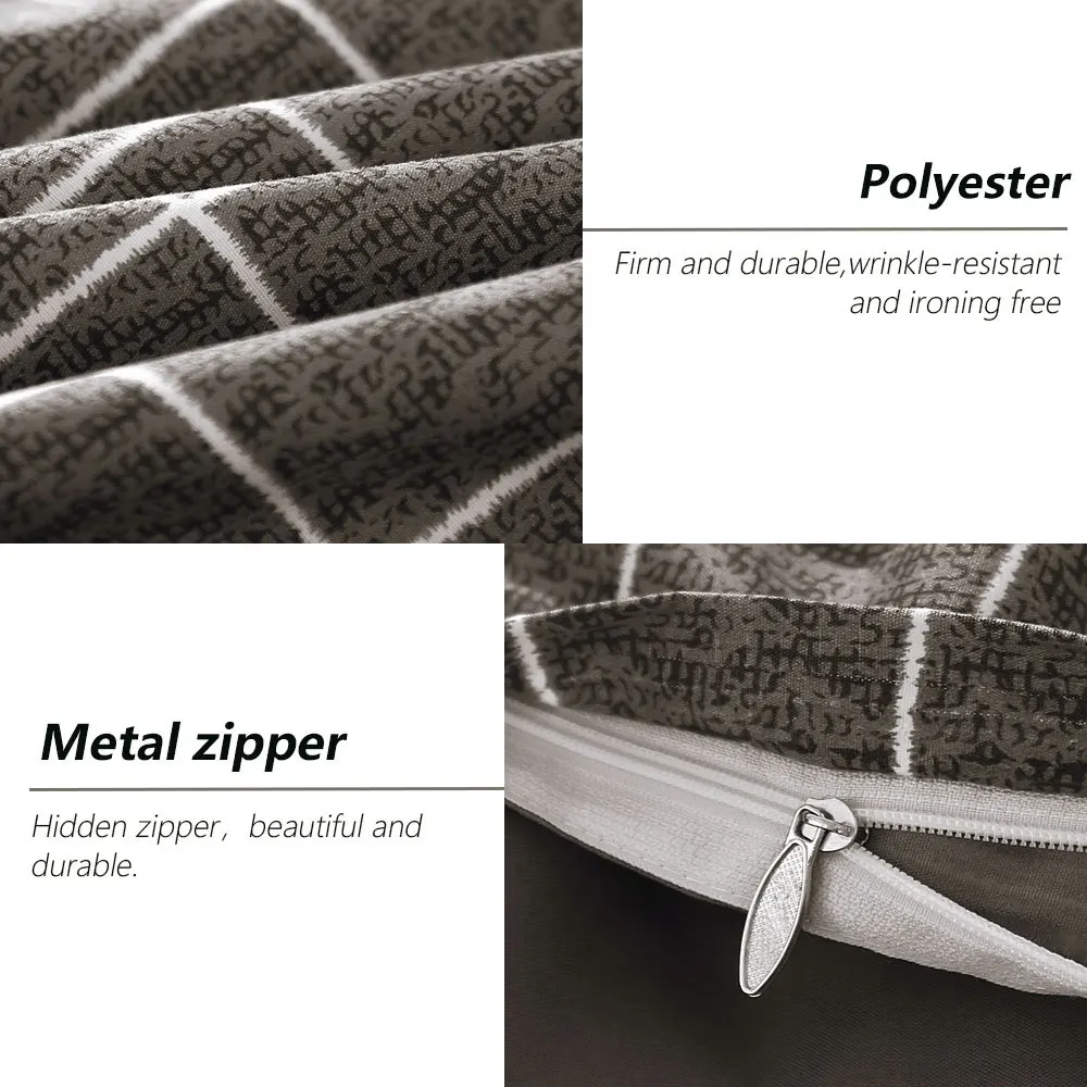 Комплект постельного белья в шотландскую клетку из полиэстера 3/4 шт.|Комплекты