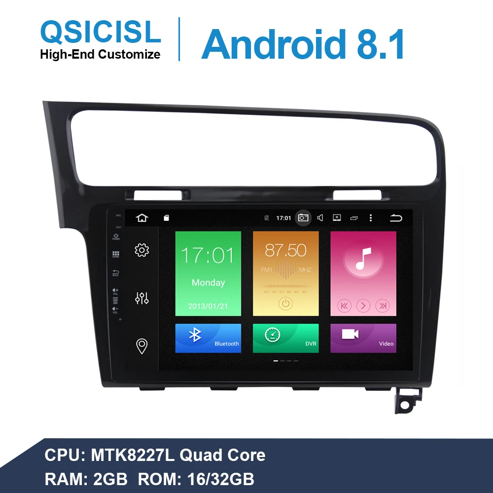 Мультимедийная магнитола для Volkswagen Golf 7 MK7 10 1 8 2013 дюйма IPS Android 2017 din gps навигация