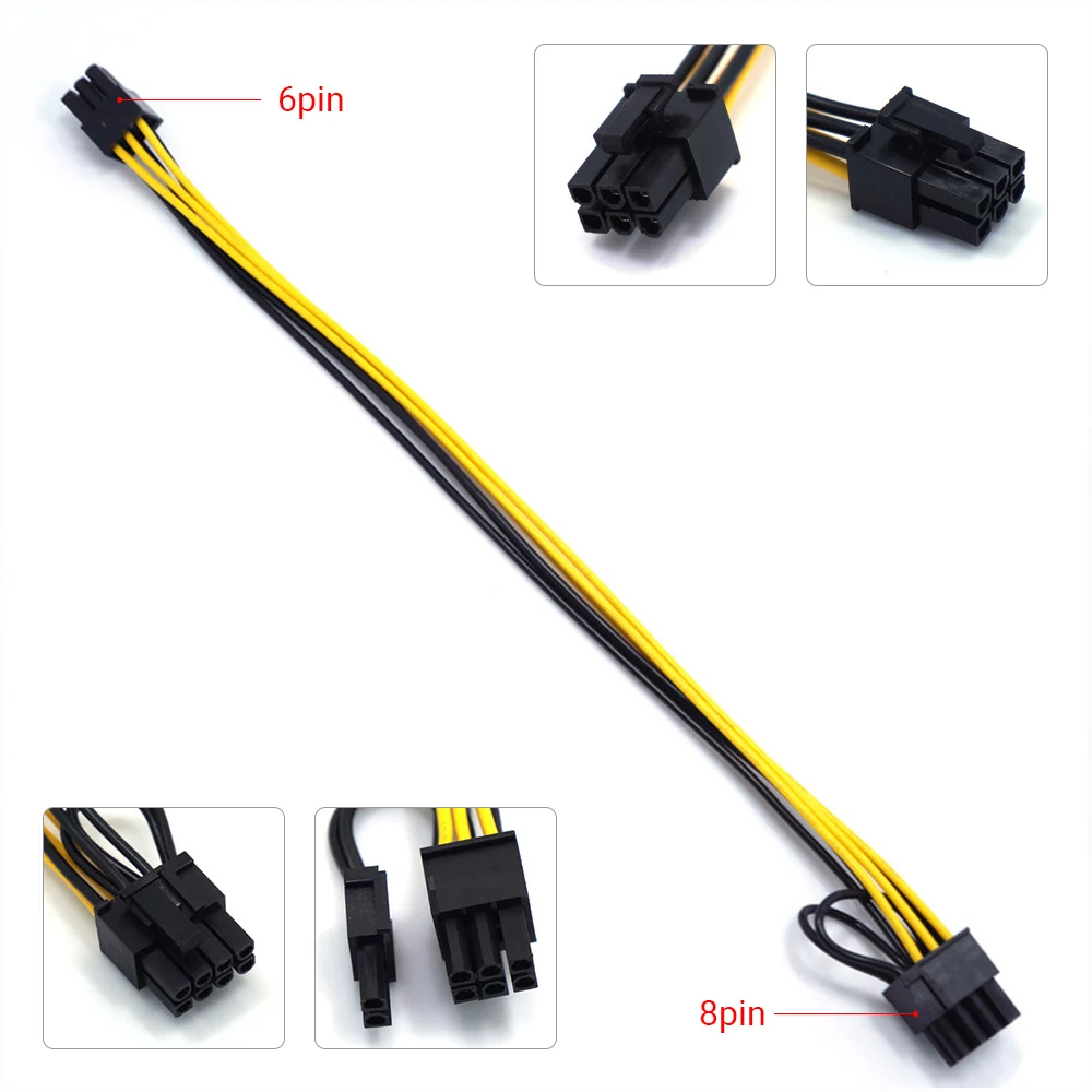 Коммутационная плата 12 В GPU / PSU Ethereum ETH ZEC Mining Server карта адаптера питания 18AWG PCI-E 9x6