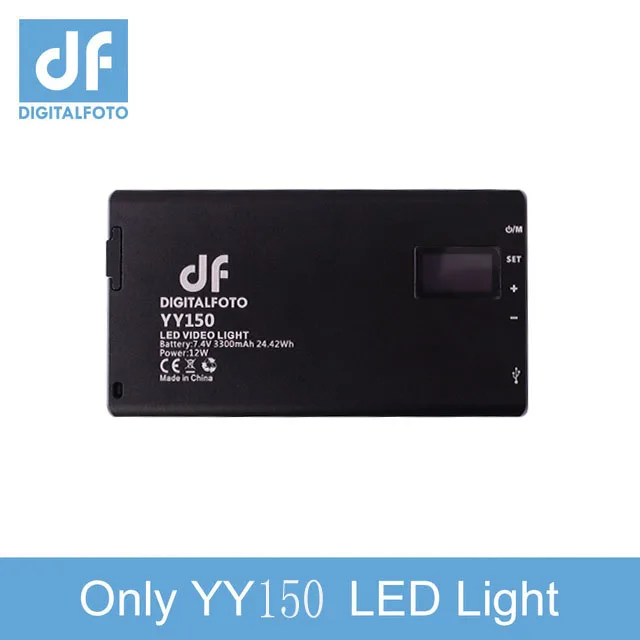 DF YY150 светодиодный 12 Вт 2500 к-8500 к с регулируемой яркостью RGB светодиодный ультратонкий видеопанель светильник для видеосъемки DSLR YouTube фотостудии - Цвет: onlyYY150