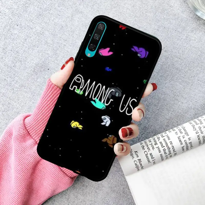 

ZFGHSHYQ Black Soft Silicone Gathered Among Us Phone Case For Huawei P20 30 40 Pro Mate30 40 Pro Nova 7pro 7se Honor10 V9 10