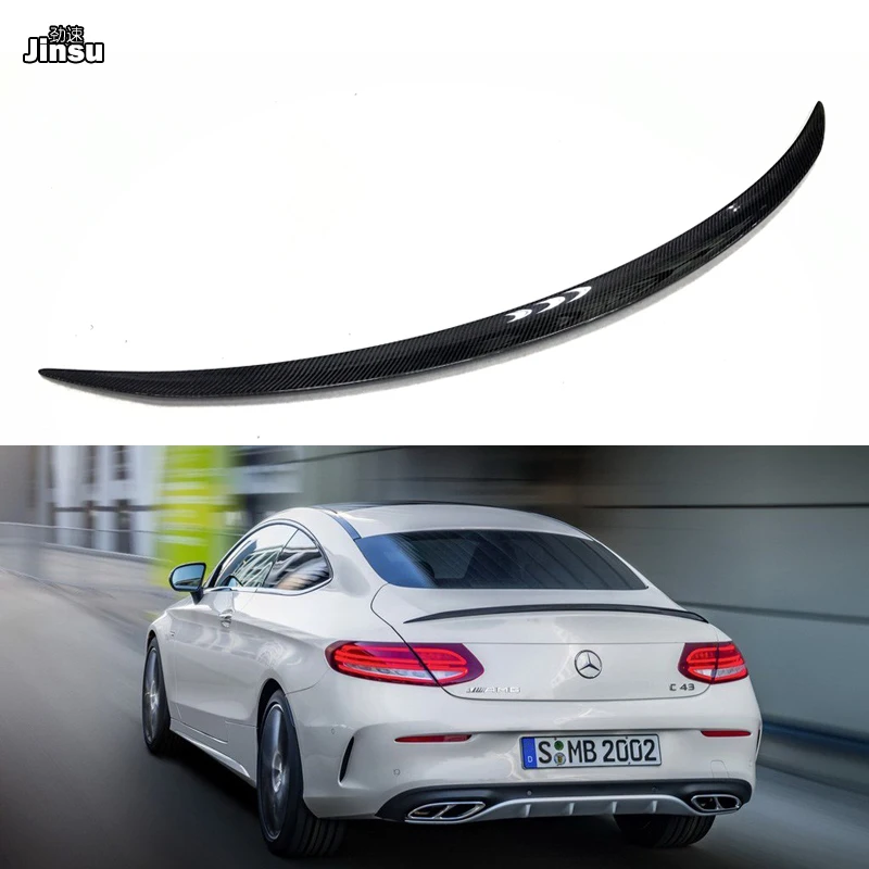C205 c63 Стиль углеродного волокна багажник задний спойлер для Benz C class c200 c220 c250 coupe 2
