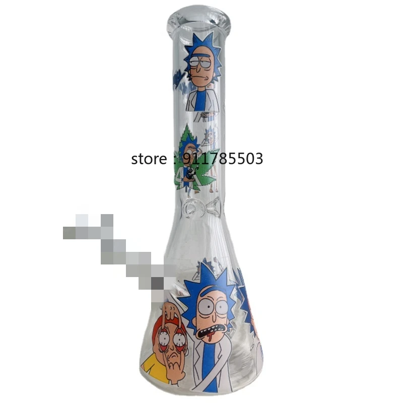 

10" Glass Vase for Home Decor Pickle Rick Handmade Deep Spoon hookah shisha