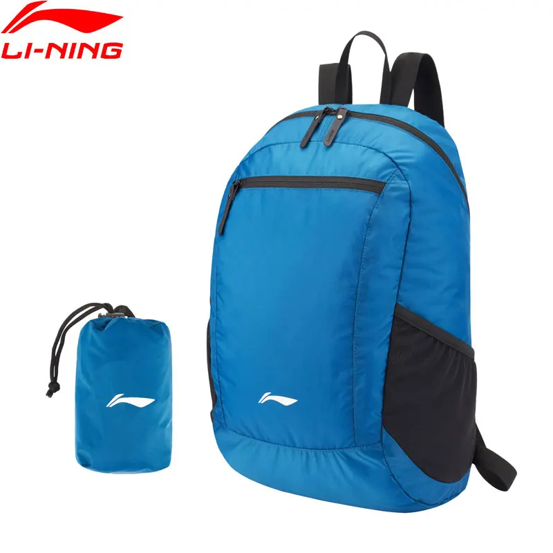  Рюкзаки Li Ning унисекс из водоотталкивающей ткани, складные дорожные 200D светильник спортивные походные сумки с нейлоновой подкладкой, AB…