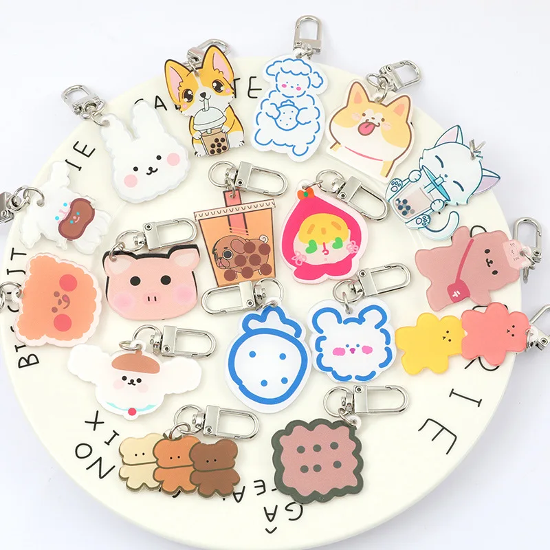 2021 мультфильм Crogi собаки и медведя для девочек с серебряным покрытием брелок