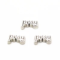 new arrive 10pcslot letter charms pray floating charms for floating memory charms lockets diy jewelry