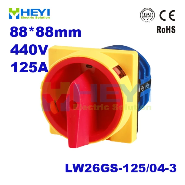 Вращающийся переключатель Φ/04-3 Pad-lock switch 125A 440V универсальный | Обустройство дома