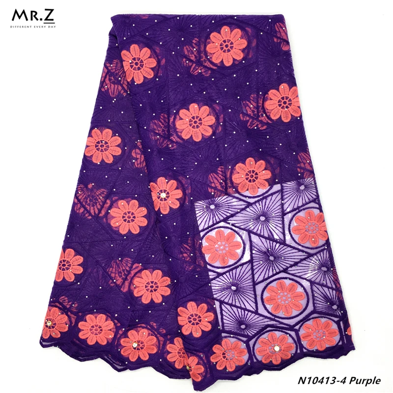 Mr.Z 2019 Высокое качество африканская кружевная ткань сиреневая французская сетка