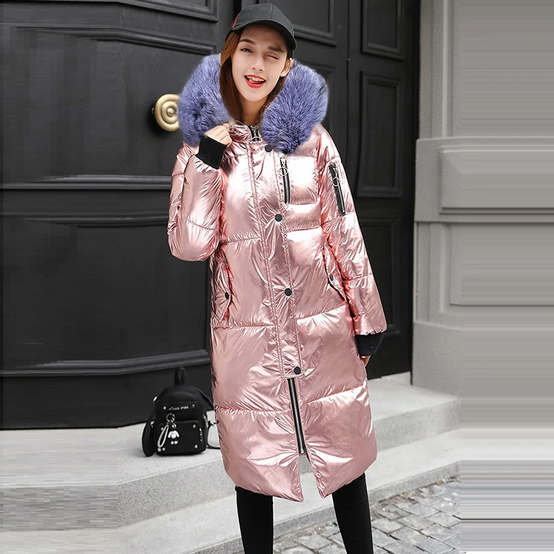 Парка из искусственного меха Женская пуховая куртка новинка 2020 зимняя Толстая