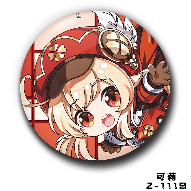 

Game Genshin Impact Badge Lumine Keqing Klee Paimon Anime Brooch