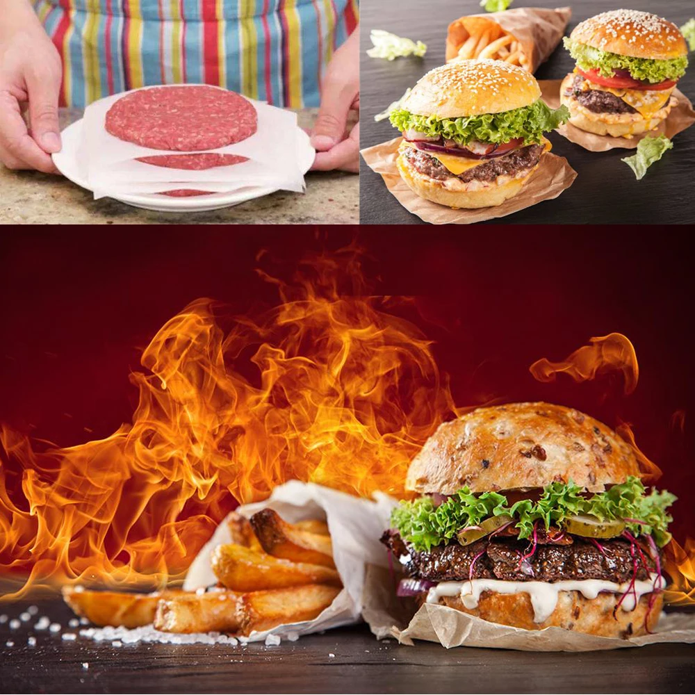 1 комплект круглый пресс для гамбургеров пищевой пластик гамбургер мяса говядины