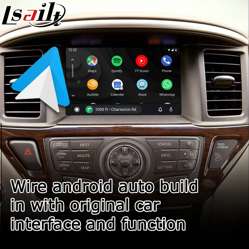 Интерфейсная коробка Carplay для Nissan Pathfinder R52 2012 2020 с муранским патрулем Elgrand 370z Android