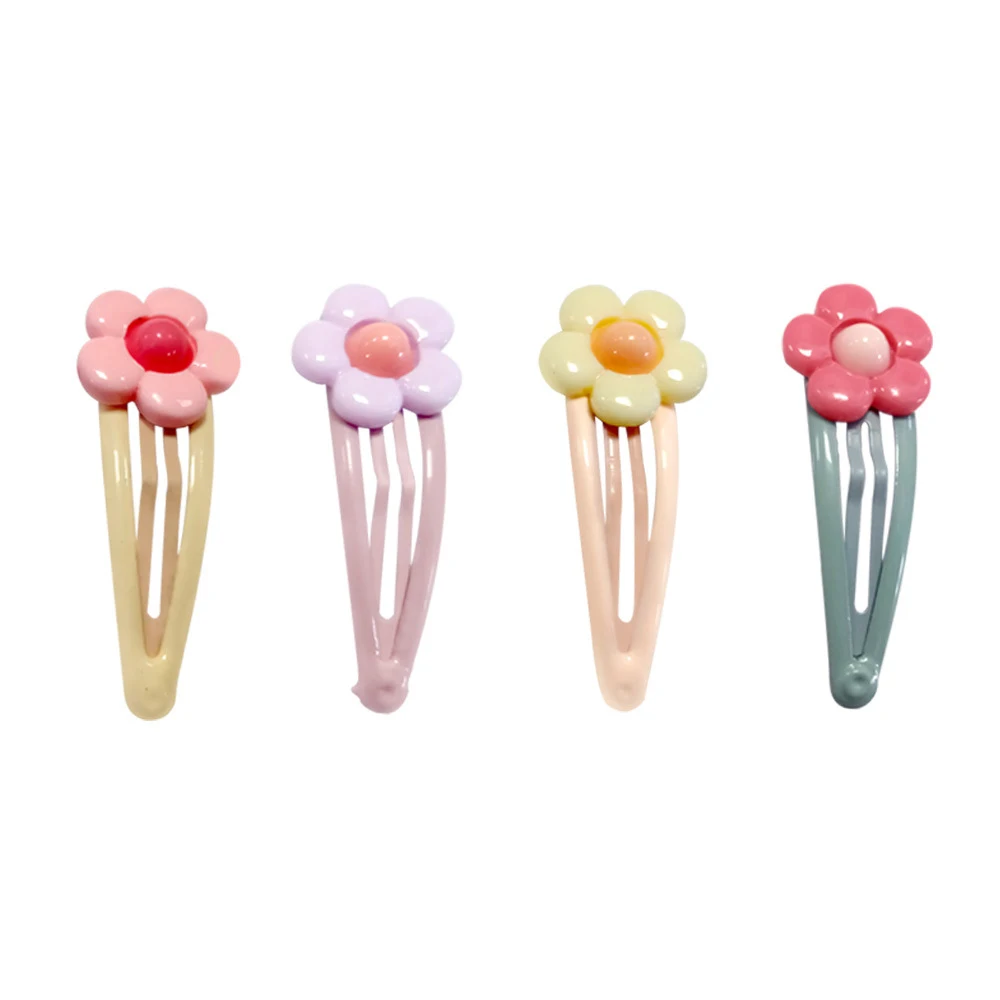 2 шт. милый кремовый маленький цветочный зажим для волос заколка в форме сердца