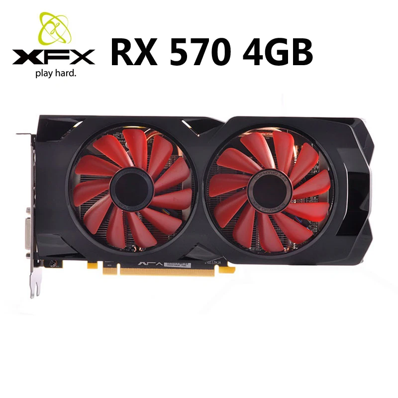 XFX RX 570 4GB Graphics Cards 256Bit GDDR5 Video Card For AMD RX 500 Series VGA RX570-4GB RX 570 4G HDMI DVI DirectX12 Used