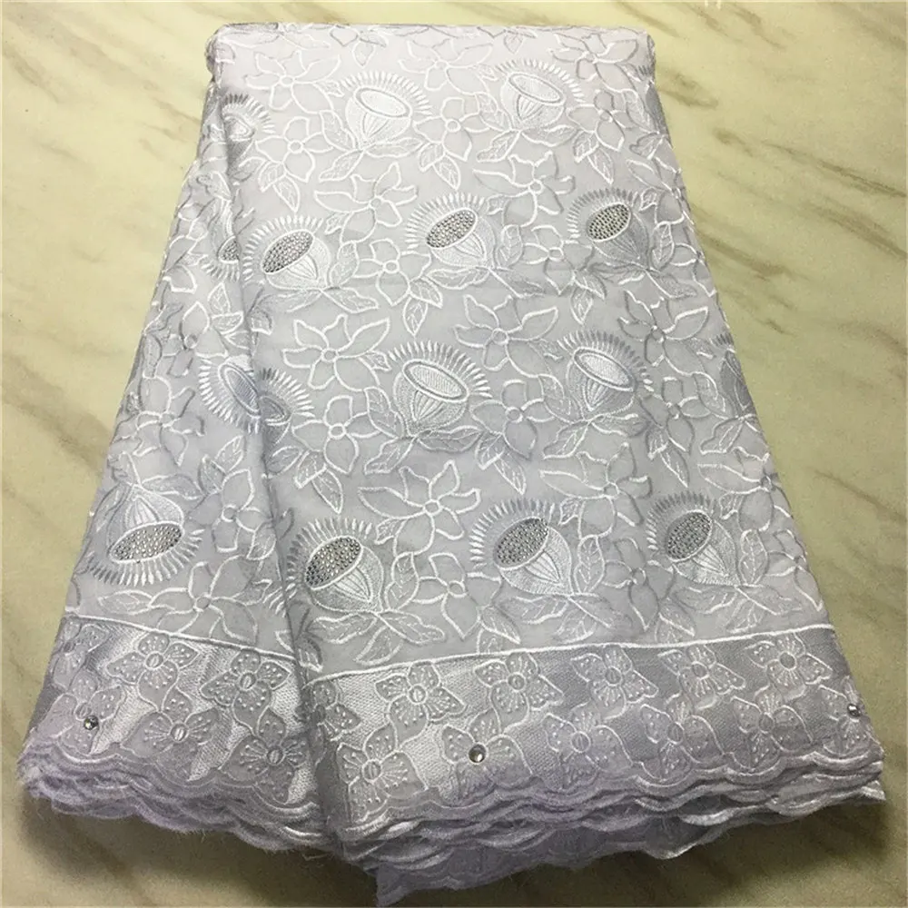 Бирюзовая зеленая африканская кружевная ткань с вышитыми камнями швейцарская