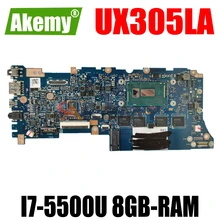 AKEMY UX305LA Laptop Motherboard For ASUS ZenBook UX305LA UX305L Original Mainboard 8GB-RAM I7-5500U