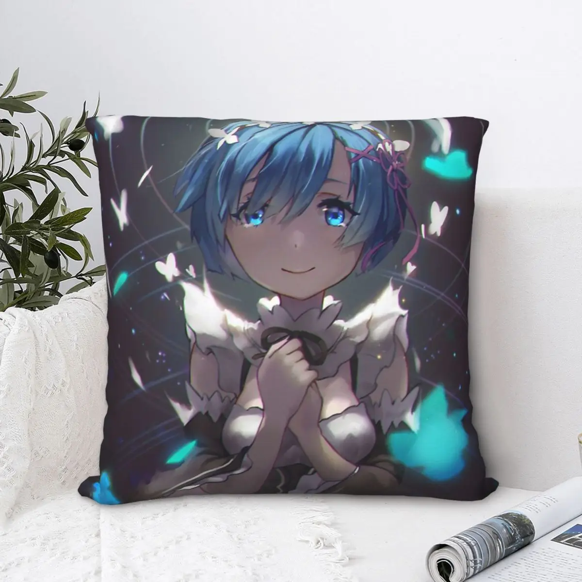 

Rem чехол для диванной подушки Re Life in a другой мир от zero Backpack покрытия Coussin DIY с принтом дышащая подушка для декора дивана