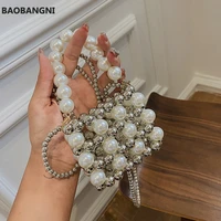 handmade mini pearl bag wedding bags vintage beaded fashion banquet party shoulder bag female womens coin purse