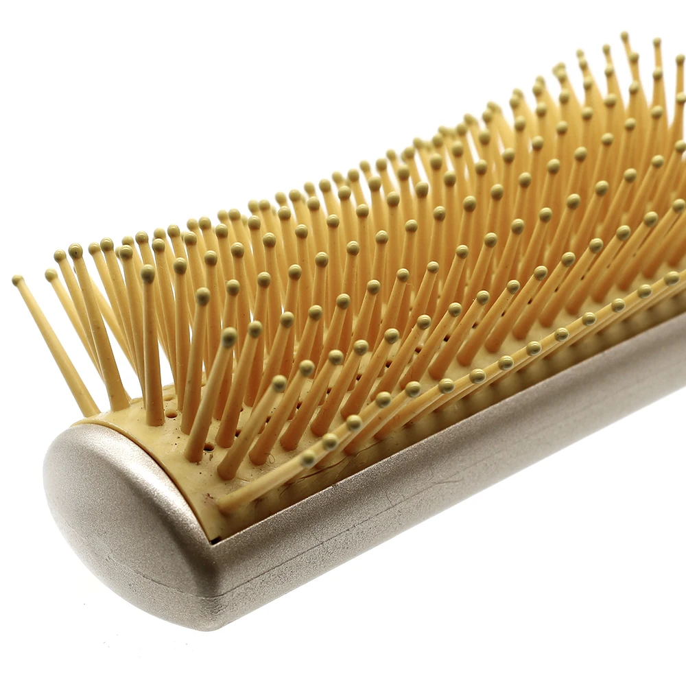 

Professional Hairdressing Gold 9-row Brush Comb Hair Blowing Brush Heat-resistant Hair Brush Hair Styling Hair Brush