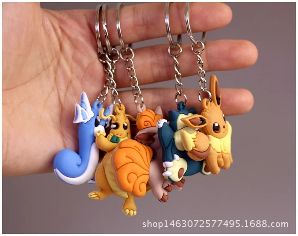 Брелок с покемоном Пикачу храп Eevee ПВХ мягкая резиновая силиконовая подвеска