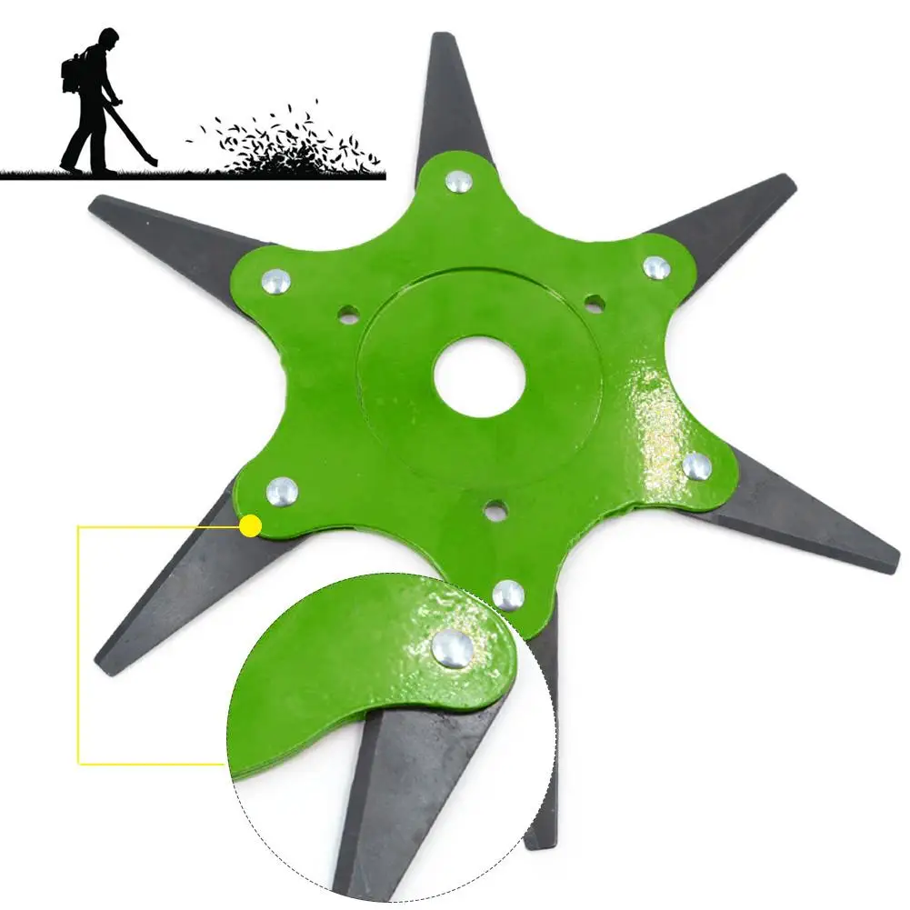 

6T Blade Outdoor Garden Weeding Brush Cutter Easy to Install Sharper Metal Mower Blades Trimmer Heads for Garden Agriculture