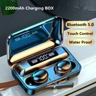 Новинка 2021, TWS Bluetooth-наушники, беспроводные наушники, 9D HD стерео, спортивные водонепроницаемые наушники-вкладыши, гарнитура для Iphone 13