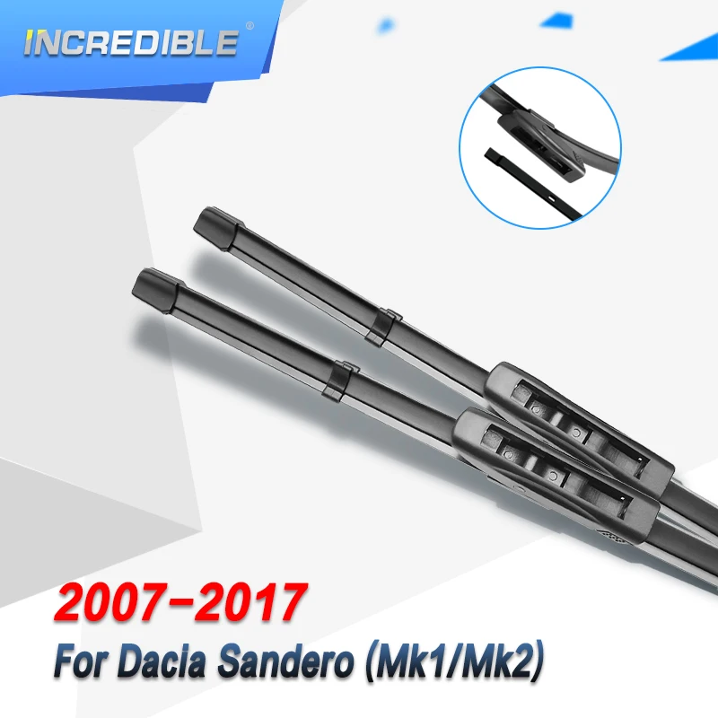 

Щетки стеклоочистителя для Renault, Dacia, Sandero, Mk1, Mk2, 2008, 2009, 2010, 2011, 2012, 2013, 2014, 2016, 2017