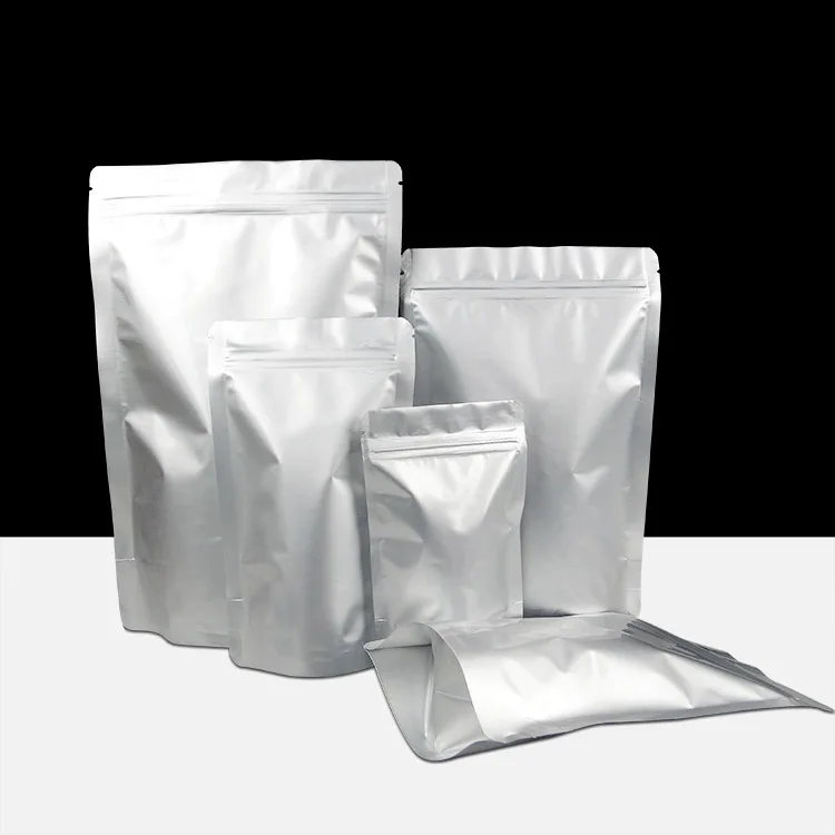 50 шт. круглый Угловой алюминий Фольга Ziplock мешок стоьте Вверх Алюминиевые Варенье
