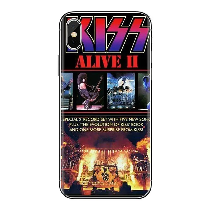 Рок-Группа Kiss USA для iPod Touch Apple iPhone 4 4s 5 5S SE 5C 6 6S 7 8 X XR XS Plus MAX мягкие прозрачные чехлы |