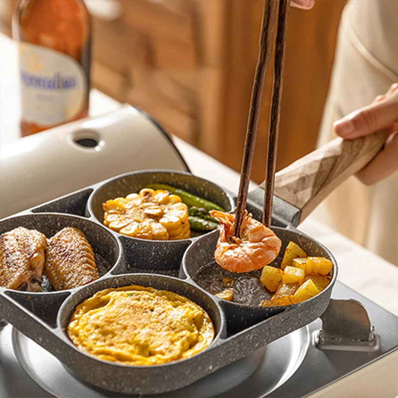 Сковорода с четырьмя отверстиями многофункциональная сковорода для жарки