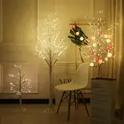 Светильник для рождественской елки, светодиодный светильник серебряного цвета, рождественские украшения для дома, Европейский современный креативный светильник для рождественской елки