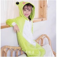 kid green frog kigurumi onesies clothes child cartoon anime costume for girls boys animal disguise sleepwear pajamas onepieces