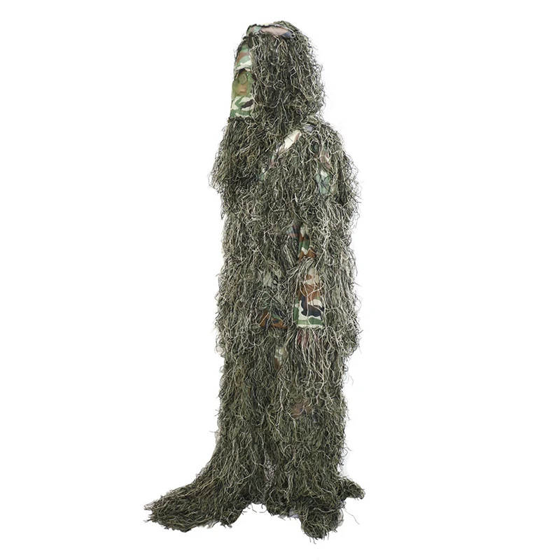 5 pieces New Ghillie Suit Camo Woodland Camouflage Forest Hunting 3D | Спорт и развлечения