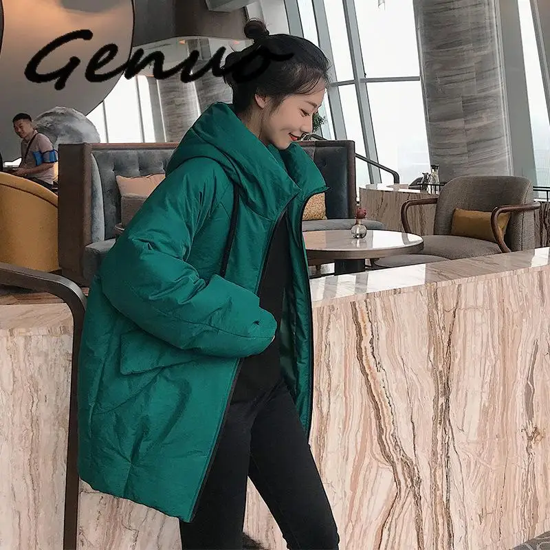 

Genuo New Parkas Mujer 2019 Fashion The New 2019 Down Jacket Female Hooded Jacket Winter Woman