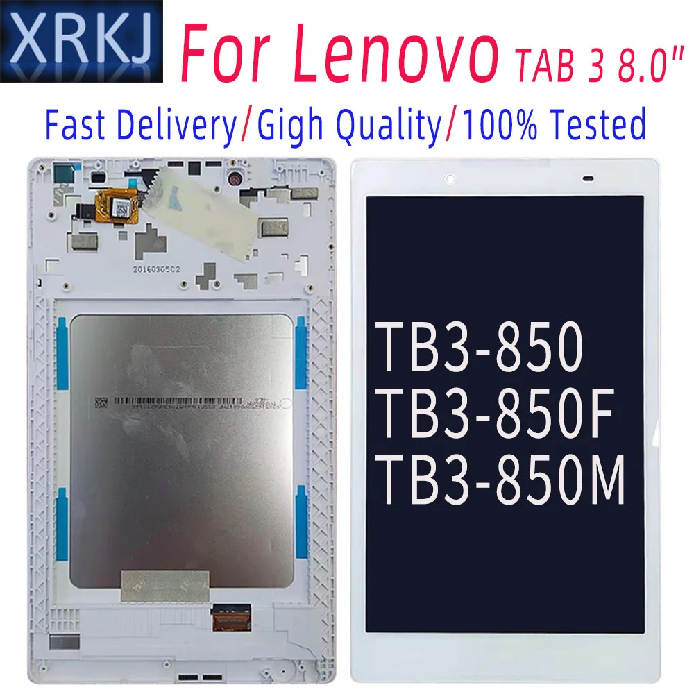 

For Lenovo Tab 3 TAB3 8.0 Tb3-850 TB3-850M TB3-850F ZA17 LCD Display Touch Screen Digitizer Glass Assembly + Frame